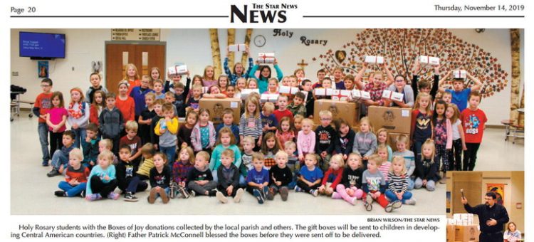 Holy Rosary students help spread Christmas joy