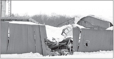 Athens lumber milll suffers roof collapse