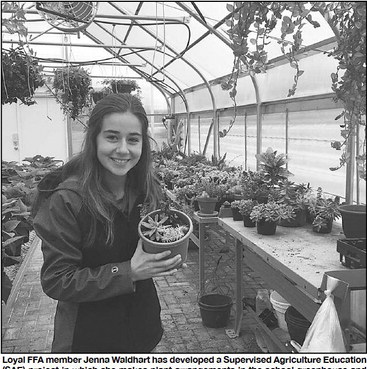 Love of plants leads FFAer to supervised greenhouse project