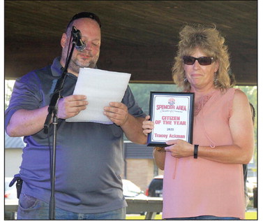 Tracey Ackman honored as Spencer citizen of the year Tracey Ackman honored as Spencer citizen of the year