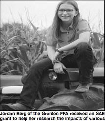 Granton FFA member using SAE grant to research fertilizers Granton FFA member using SAE grant to research fertilizers