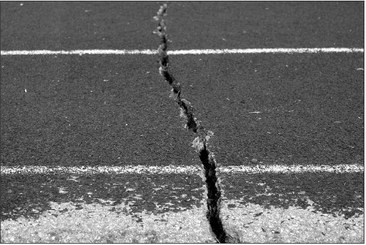 A crack in the track