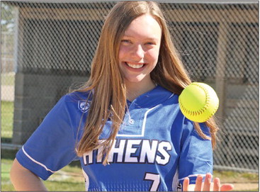 Area softball players on first team