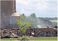Wiring blamed for early morning barn fire in Browning