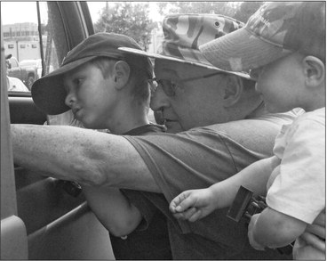 Military convoy stops in Abby