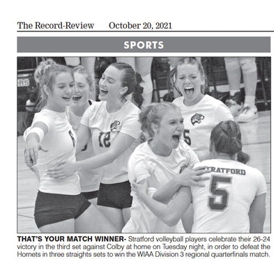 Stratford volleyball moves on in playoffs