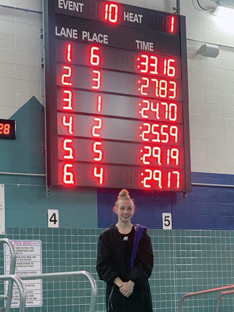 Lechleitner sets pool record in 50 freestyle Lechleitner sets pool record in 50 freestyle
