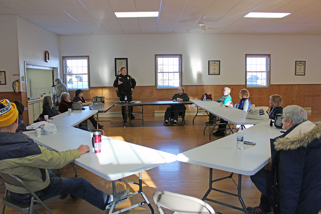 Camaraderie Club members hear about  how to stay safe