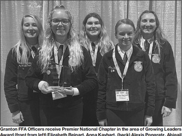 Granton FFA Chapter earns national attention