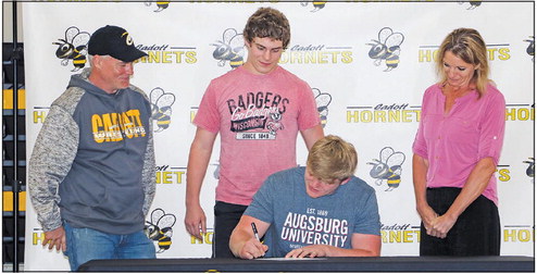 Tegels signs with Augsburg to play football and wrestle