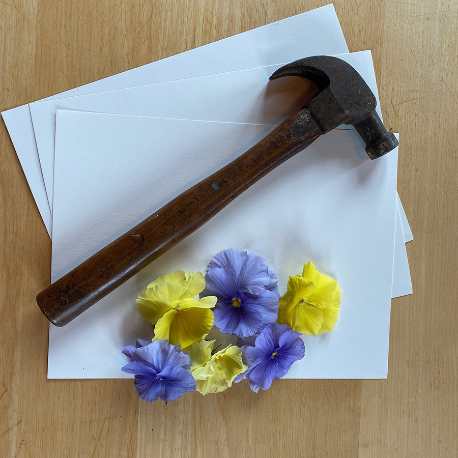 Create works of art with flowers