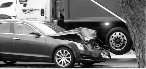 Parking lot accident