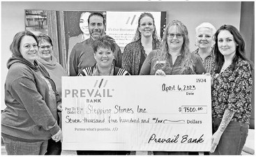 Prevail Bank donates $7,500 to Stepping Stones