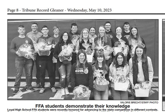 FFA students demonstrate their knowledge