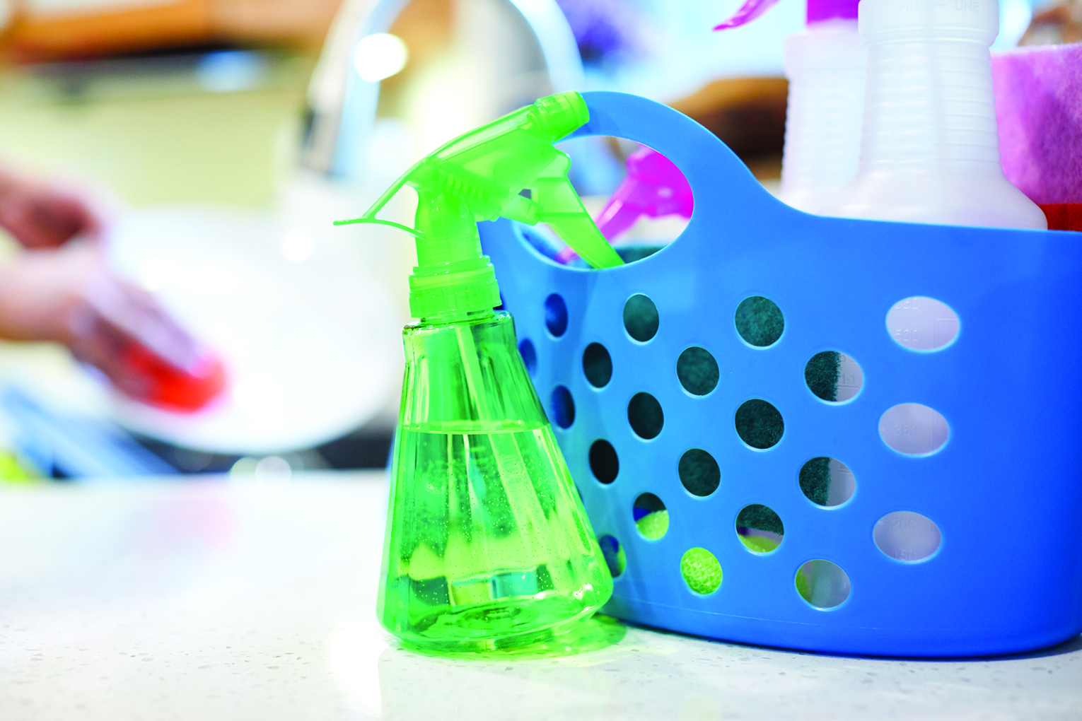 Cleaning products need to be out of reach of children