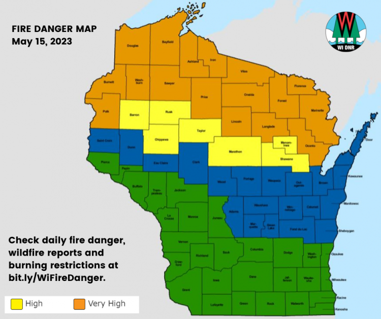 Critical fire danger is high across much of the state Critical fire danger is high across much of the state