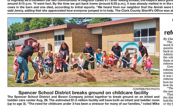 Spencer School District breaks ground on childcare facility