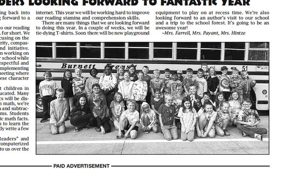 Third-graders looking forward to fantastic year Third-graders looking forward to fantastic year