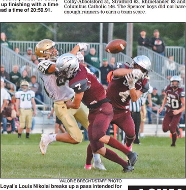 Loyal falls to Colby on the gridiron