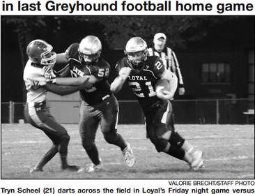 Loyal captures win over Assumption in last Greyhound football home game Loyal captures win over Assumption in last Greyhound football home game