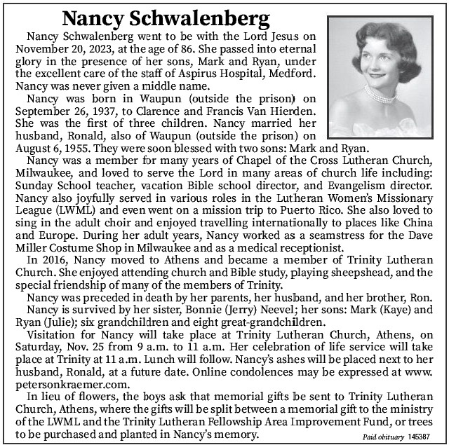 Nancy Schwalenberg