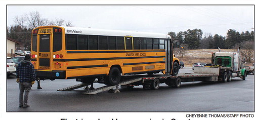 Electric school buses arrive in Granton Electric school buses arrive in Granton