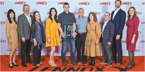 Medford business recognized as oldest Lennox dealer