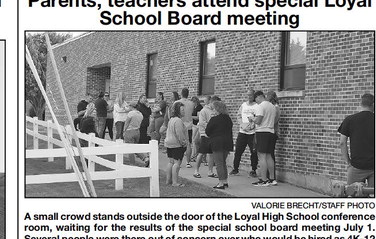 Parents, teachers attend special Loyal   School Board meeting