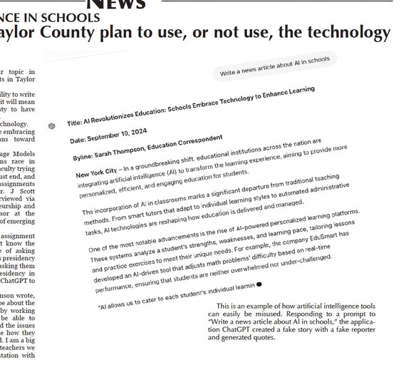 How districts in Taylor County plan to use, or not use, the technology