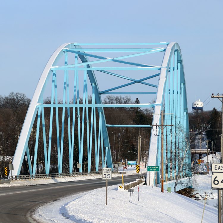 Blue bridge is in need of some touch-ups Blue bridge is in need of some touch-ups