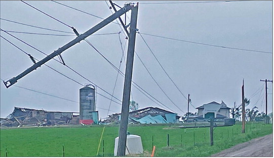 Tornado strikes Colby area Tornado strikes Colby area