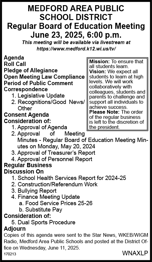 SD of Medford June 23 Meeting