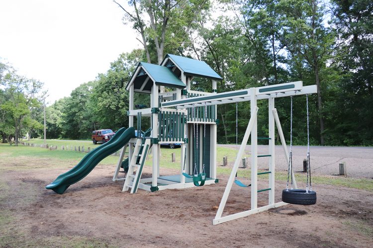 Playground equipment is in and ready to go Playground equipment is in and ready to go