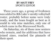 Redmen rule after first set, win state title