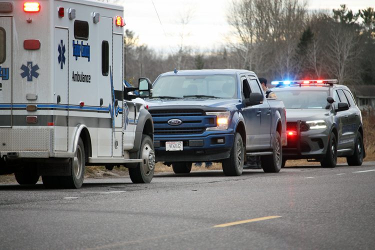 Flashing lights ahead, move over or slow down