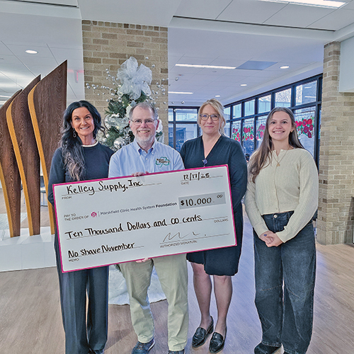 Kelley Supply donates ‘No Shave November’ proceeds