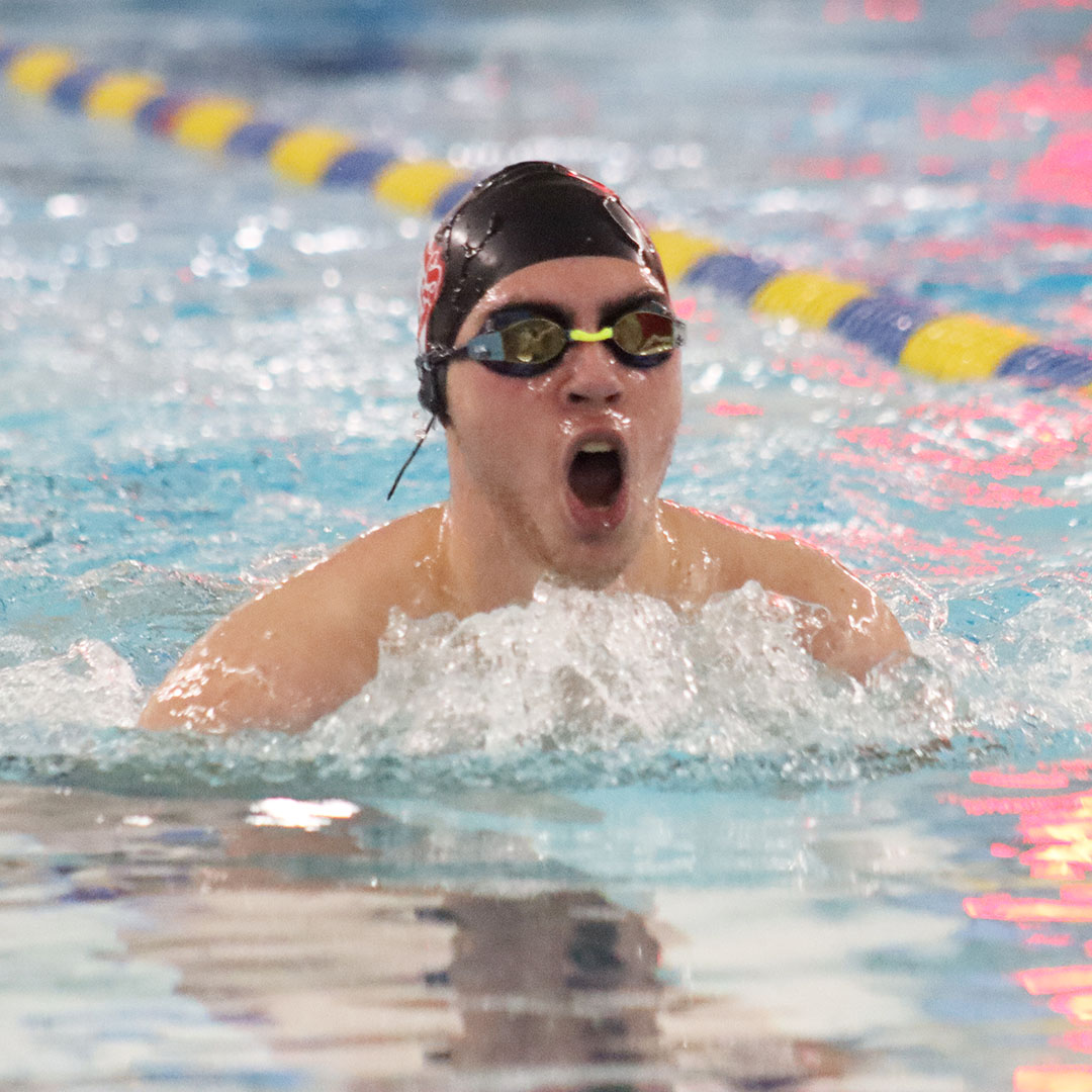 Seniors swim to 3 event wins