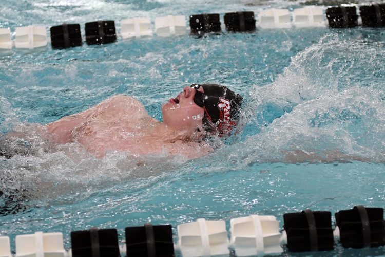 Rouiller third in backstroke to lead Raiders at GNC swim meet