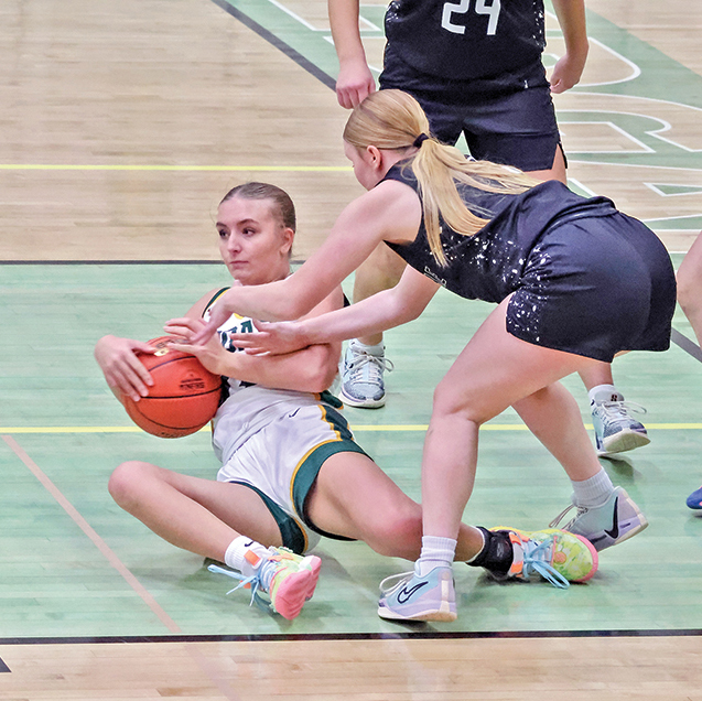 Girls basketball teams celebrate seniors