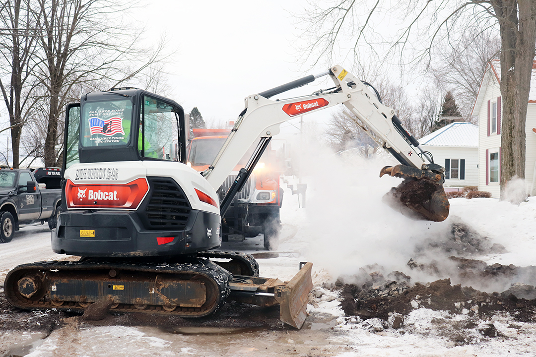City of Loyal repairs 2 water line breaks