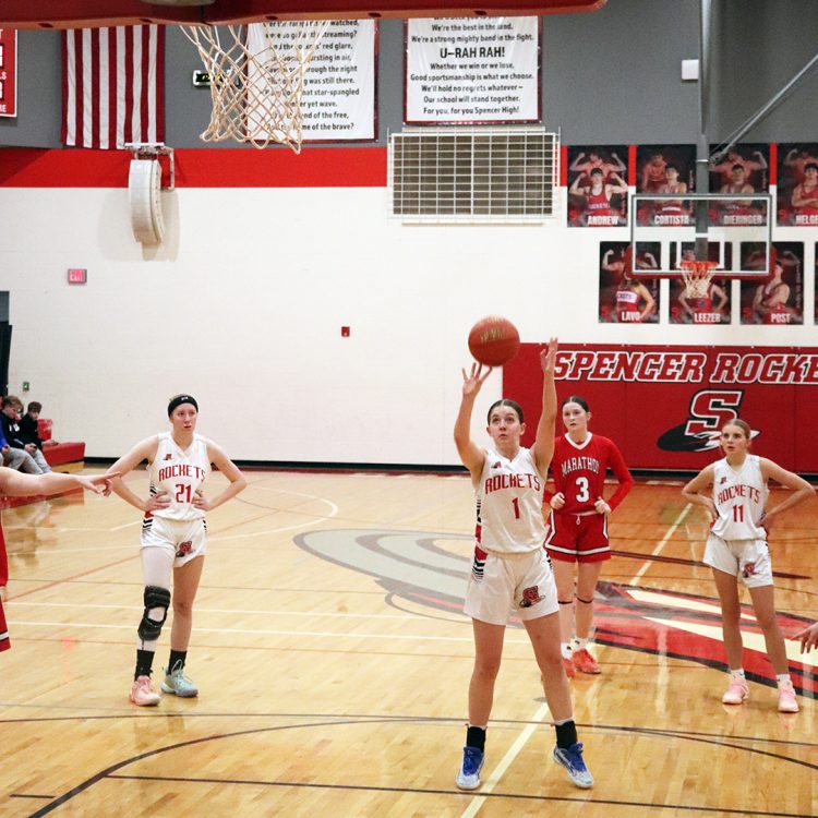 Spencer girls challenged by Marathon