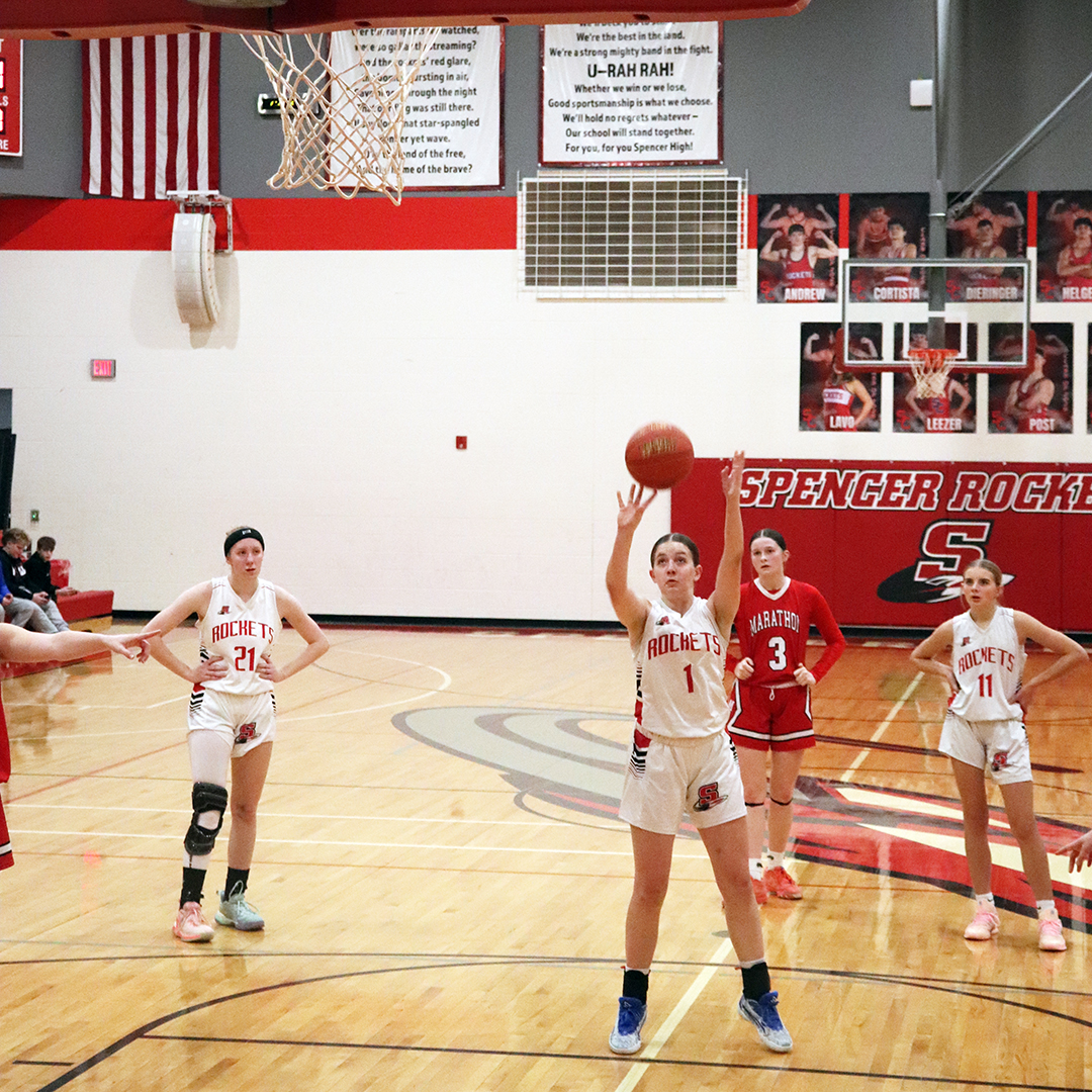 Spencer girls challenged by Marathon