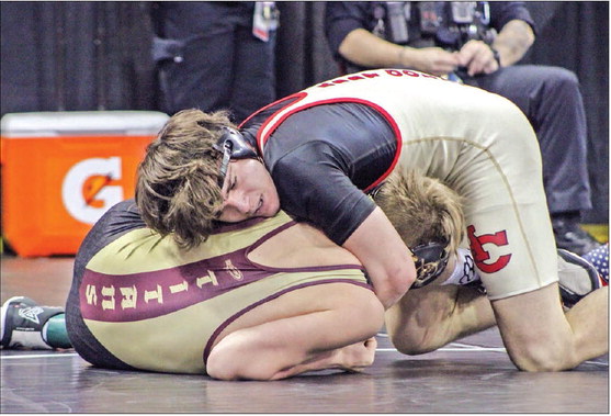 Jakel, Smazal wrestle at Kohl Center