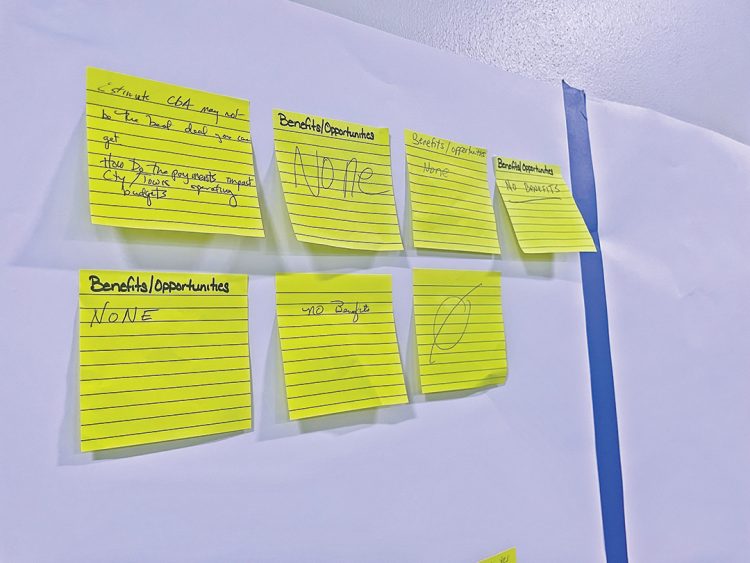 Sticky notes tell the story at forum