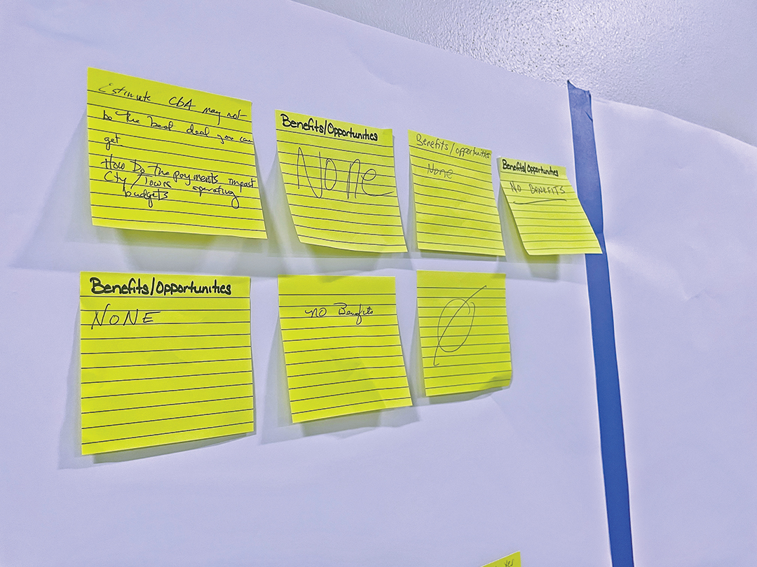 Sticky notes tell the story at forum