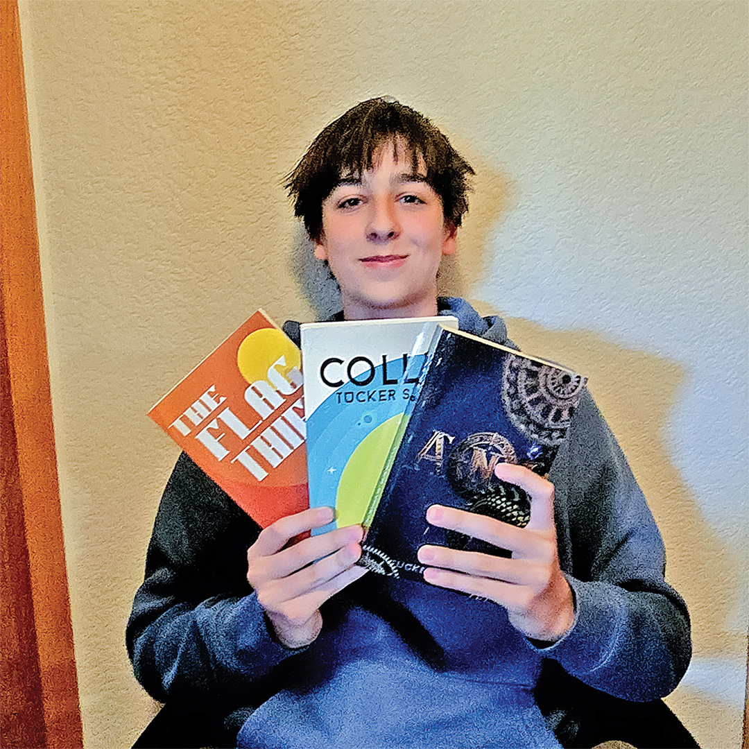 Young author just getting started, Edgar novelist publishes his fifth book at age 15