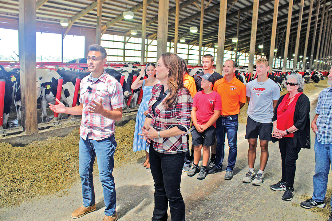 Alfonso visits dairy farm, touting Trump endorsement