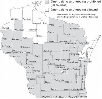 Most Wisconsin counties are under no baiting bans Most Wisconsin counties are under no baiting bans
